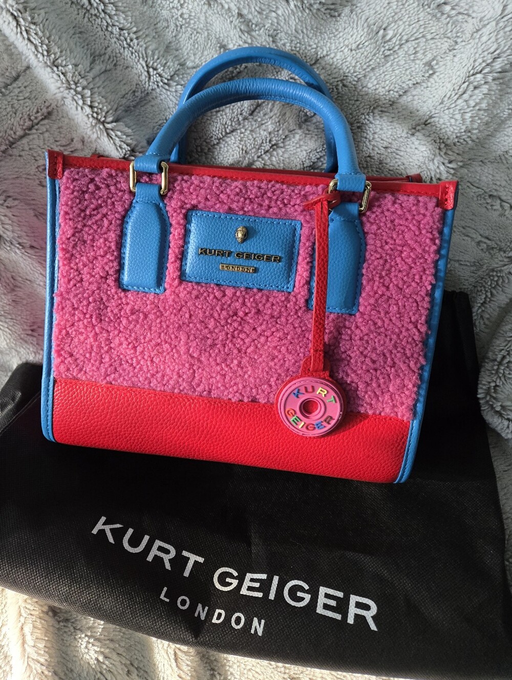 Kurt Geiger Pink, Red & Blue Mini Tote - Picture 8 of 8